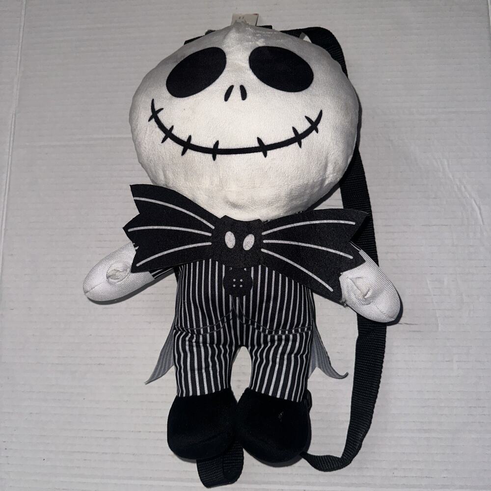 Nightmare Before Christmas Jack Skellington 15" inch Plush Backpack NWT Disney